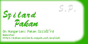 szilard pakan business card